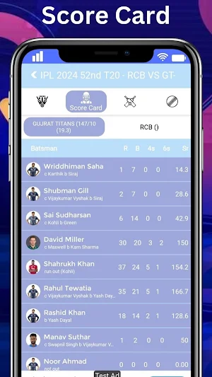 Cricket Live score Screenshot 1