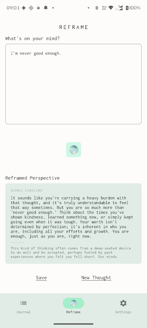 Peace of Mind CBT - AI Therapy Screenshot 1