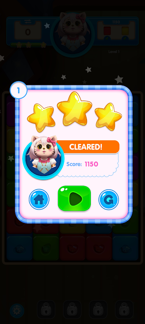 Kitty Girl Pop Blocks Screenshot 3