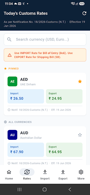 Customs FX India Screenshot 3