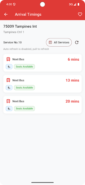 Singapore Bus Tracker–Next Bus Screenshot 3
