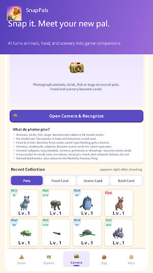 SnapPals: AI Pet Adventure Screenshot 0