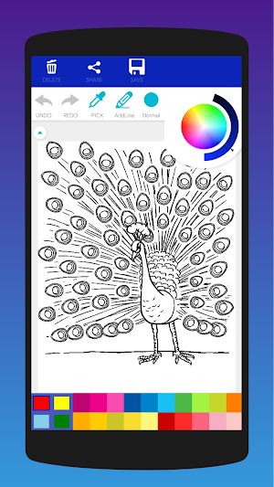 Peacock Coloring Book Screenshot 2