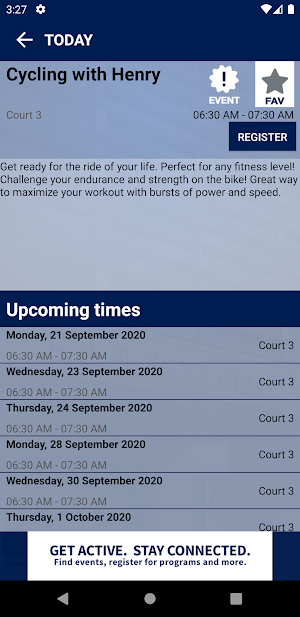 UNH Campus Recreation Screenshot 2