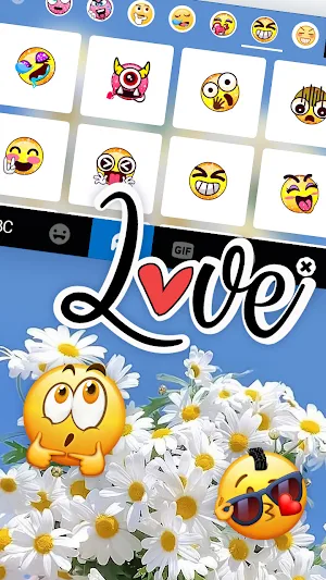 Pretty Daisies Keyboard Backgr Screenshot 2