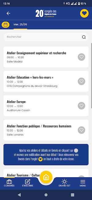 Congrès Régions de France Screenshot 2