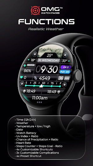 Weather Watch Face - OMG 368 Screenshot 1
