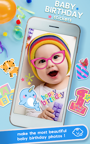 Baby Birthday Stickers Screenshot 0