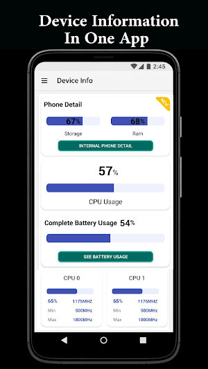 Device Info Pro: CPU & Battery Screenshot 0