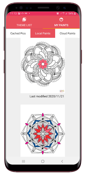 Flowers Mandala Coloring Book Screenshot 2