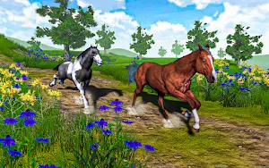 Wild horse family simulator 3D Screenshot 1