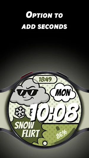 Comic Weather - Watch face Screenshot 2