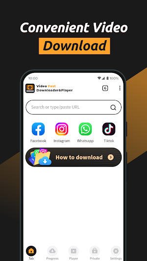 Video Fast Downloader&Player Screenshot 1