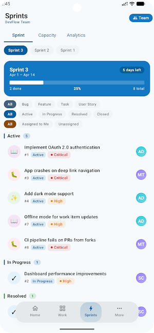 DevFlow: Azure DevOps Client Screenshot 2