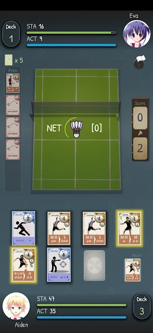 BattleCross - Badminton Card Battle Indie RPG Screenshot 0