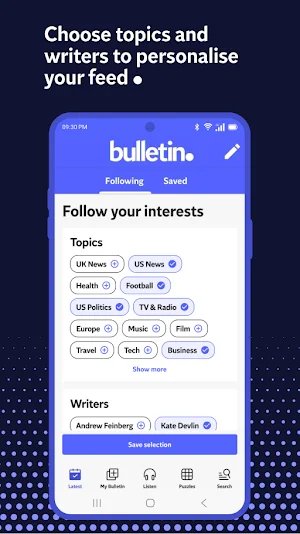 bulletin. Screenshot 2