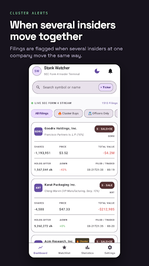 StonkWatcher: Insider Alerts Screenshot 2