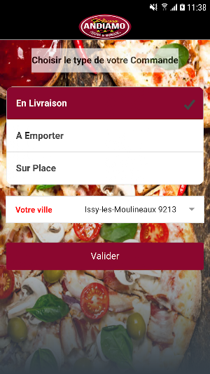 Andiamo pizza Screenshot 0