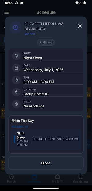 Heeges Schedule Screenshot 0
