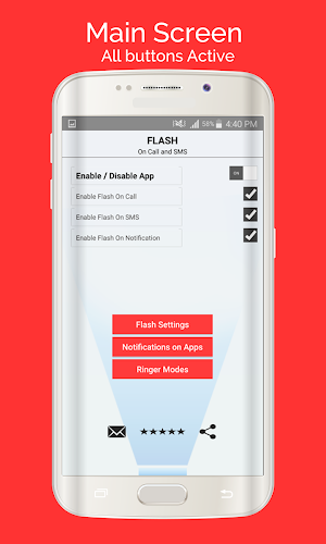 Flash On Call and SMS Screenshot 1
