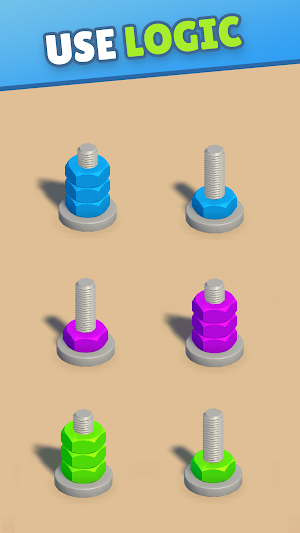 Screw Nuts & Bolts Color Sort Screenshot 0