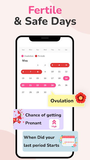 Period Tracker and Calendar Screenshot 1