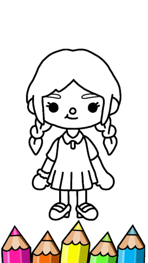 Megan Doll Coloring Game Screenshot 1