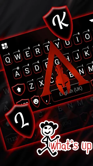 Bred Cool Warrior Keyboard Background Screenshot 1