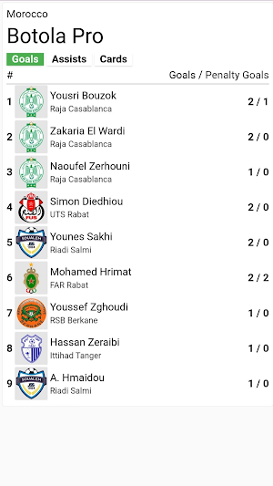 Moroccan League Match Tracker Screenshot 2
