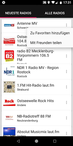 Mecklenburg-Vorpommern Radiosender - Deutschland Screenshot 1