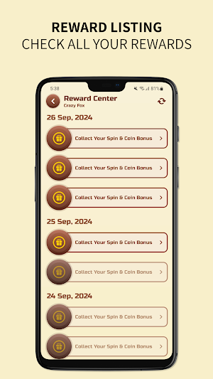 Crazy Fox Spin Rewards Screenshot 2