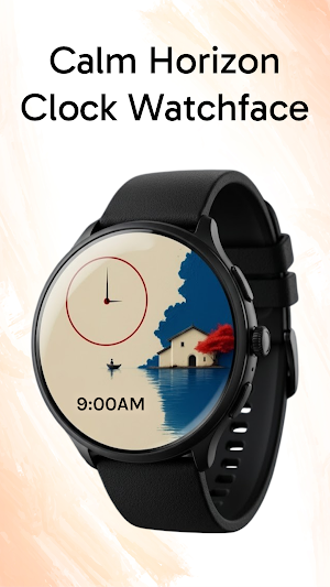 Calm Horizon Clock Watchface Screenshot 1