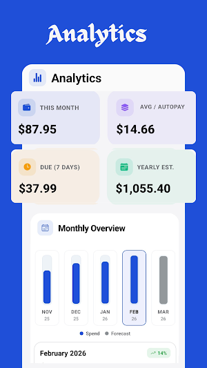 TrackAutopay: Bill Tracker Screenshot 2