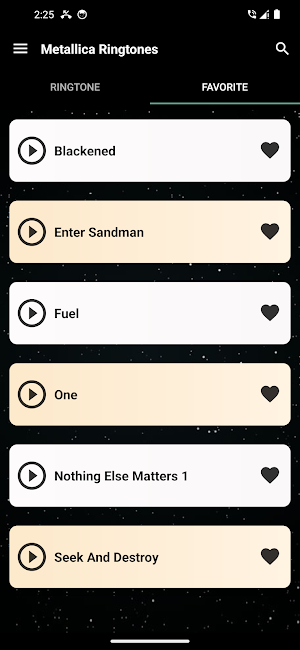 Metallica ringtones Screenshot 3