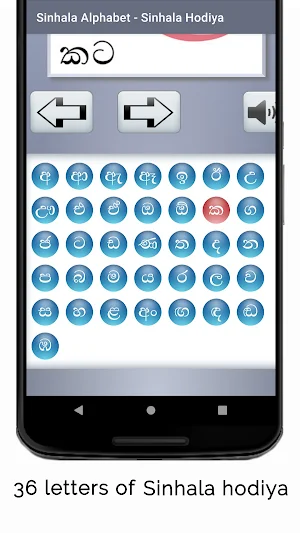 Sinhala Alphabet - Hodiya Screenshot 1