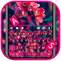 Red Flowers Keyboard Background