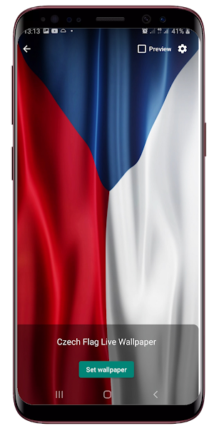 Czech Flag Live Wallpaper Screenshot 1