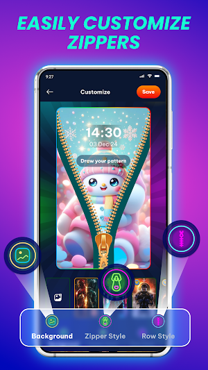 Zipper Lock Screen & Zip Lock Screenshot 3