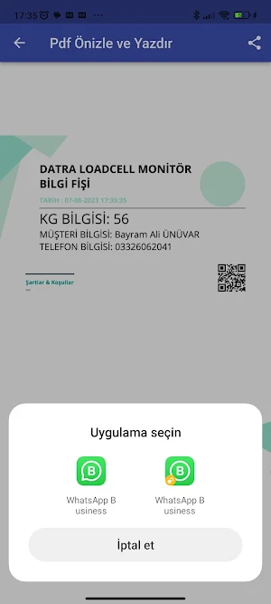 DATRA Loadcell Terazi Okuyucu Screenshot 2