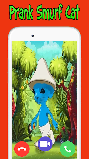 Smurf Cat Fake Call Game Screenshot 1