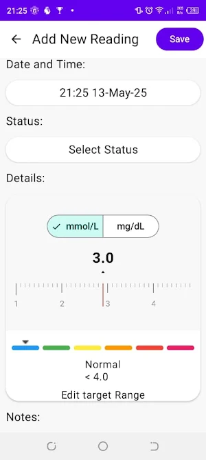 Gluco Journal Screenshot 2