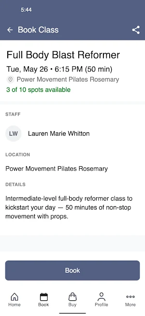 Power Movement Pilates Studio screenshot 3
