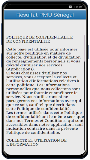 Résultat PMU LONASE Sénégal Screenshot 3