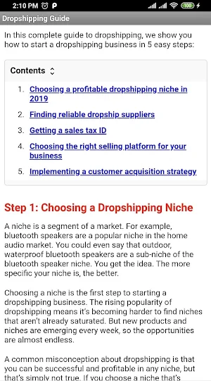 Ultimate Dropshipping Guide Screenshot 1
