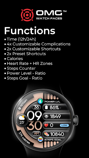 OMG 230 - Digital Watch Face Screenshot 3