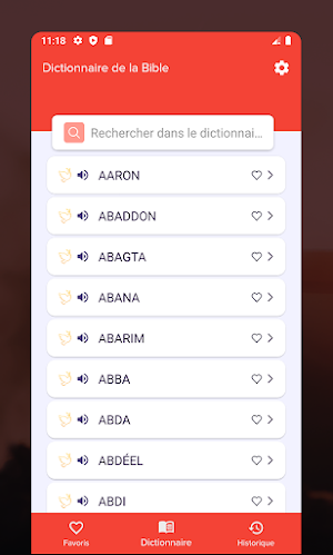 Dictionnaire de Bible Francais Screenshot 1