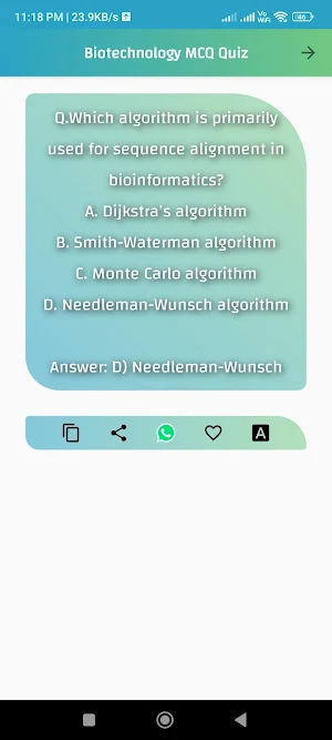 Biotechnology MCQ Quiz - 5000+ Screenshot 3