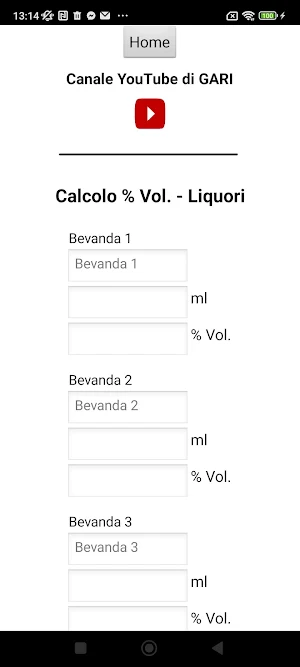 Calcolo gradazione alcolica Screenshot 3