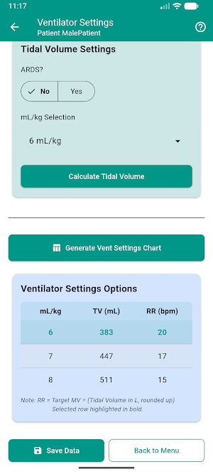 Respiratory Assistant Screenshot 2