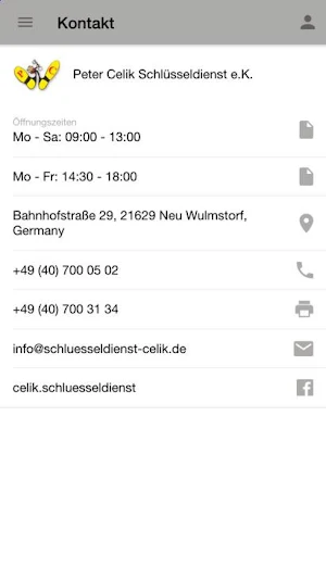 Peter Celik Schlüsseldienst Screenshot 2